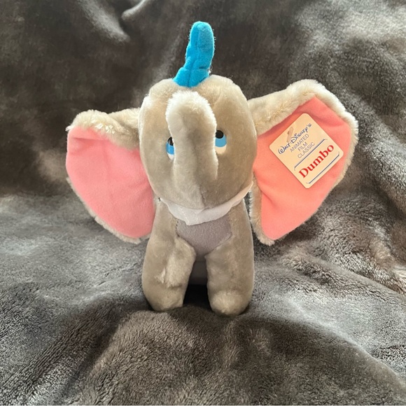Vintage Dumbo Movie Plush Toy 8” Walt Disney Productions Elephant Stuffed Animal - Picture 1 of 8